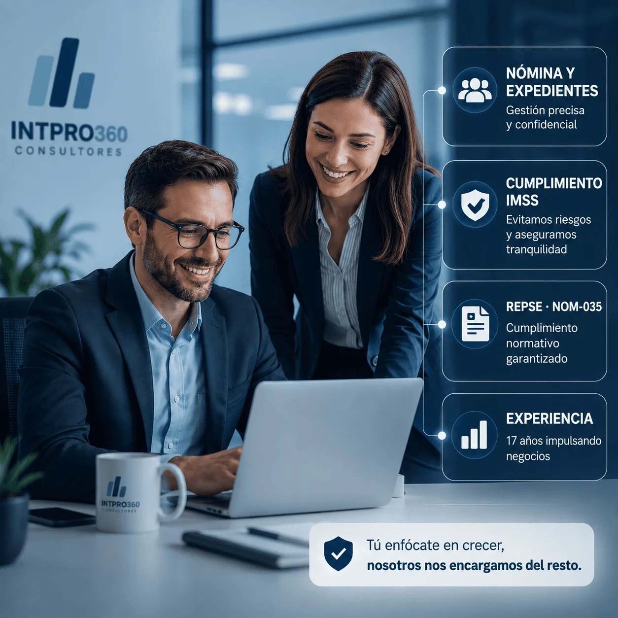 Consultores INTPRO360 asesorando a un cliente